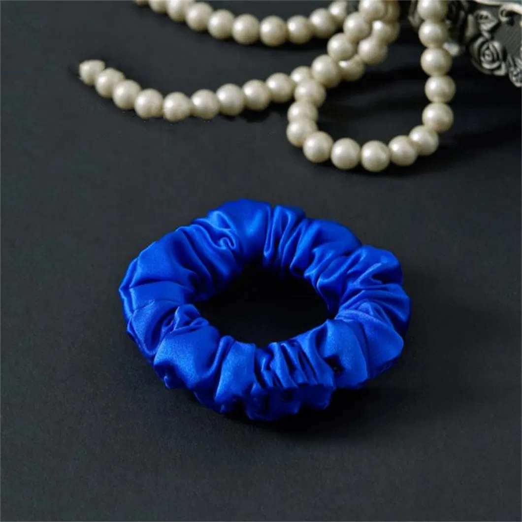 16 M/M Ponytail 2cm Hair Ties Scrunchie 100% Pure Silk Women Fashion Hair Accessories