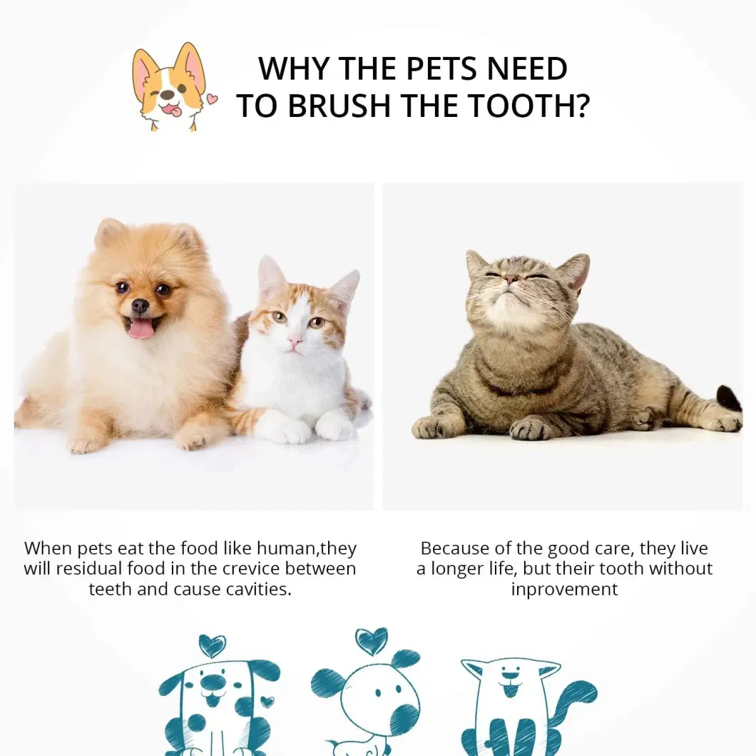Pet Product Tapered Trim Toothbrush Mini Single Head Ended Pet Toothbrush for Small Dog Cat