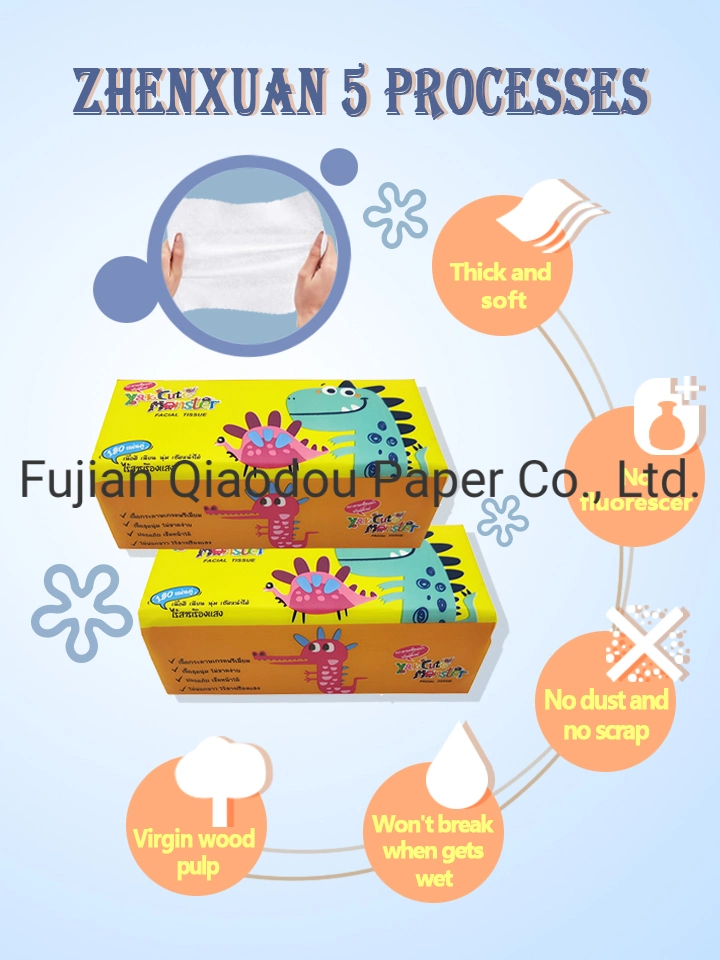 Qiaodou Virgin Wood Pulp High Quality Big Discount Cheap Price Facial Paper Tissue