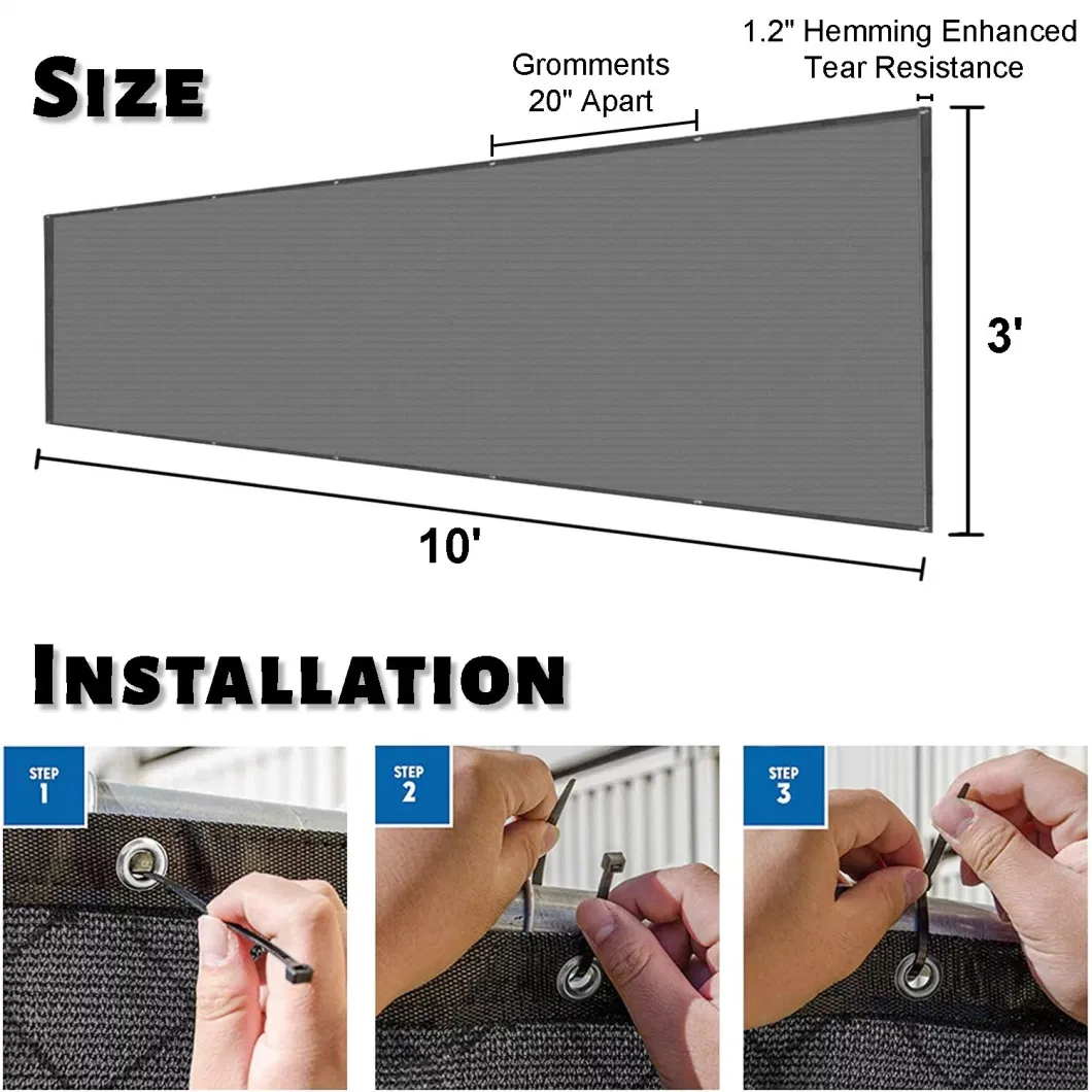 HDPE UV Resistant Fence Screen Plastic Shade Cloth