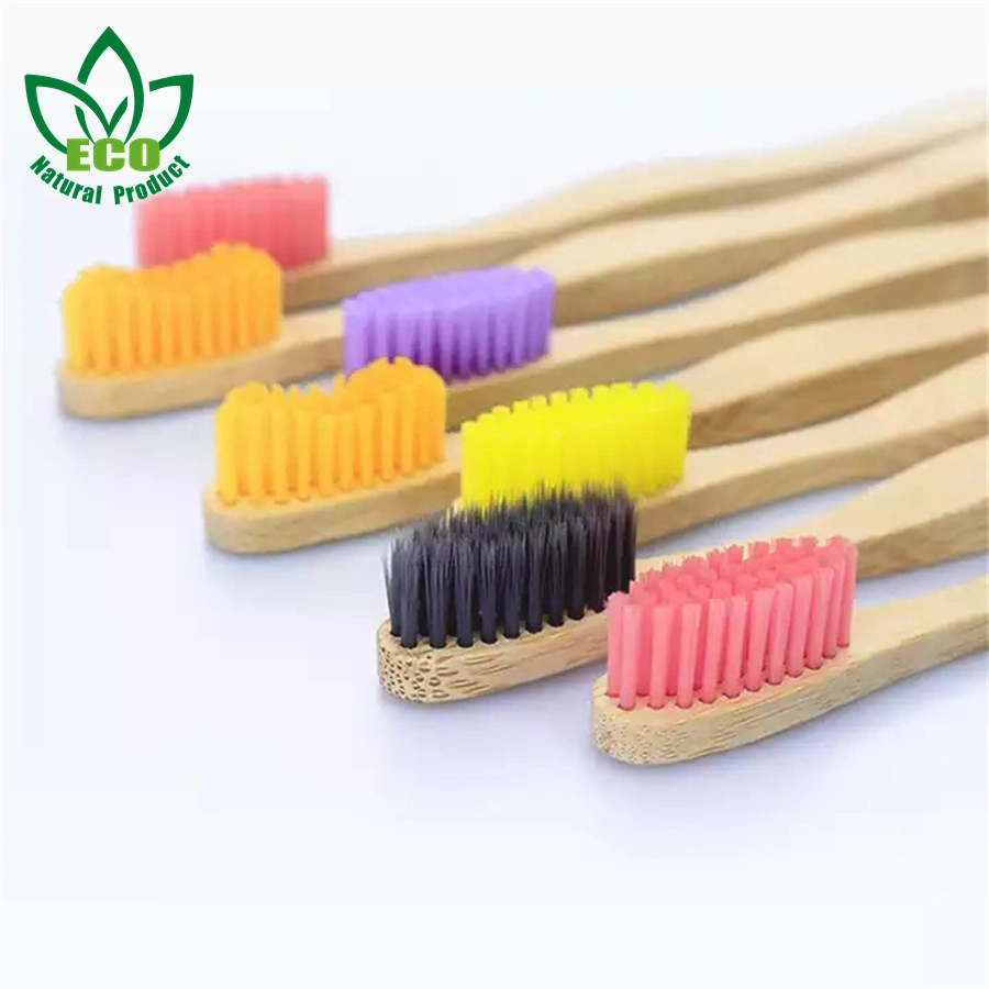 10PCS Colorful Natural Soft Bristle Bamboo Toothbrush Set