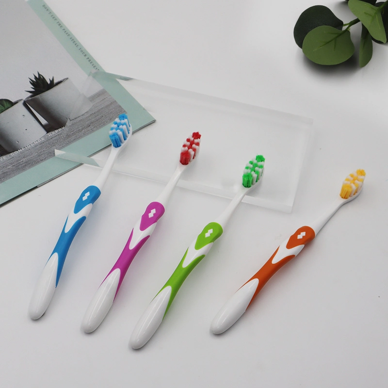 Wholesale Oral Care Profiled Hole Durable Nylon Soft Bristles Tongue Cleaner Adult Toothbrush