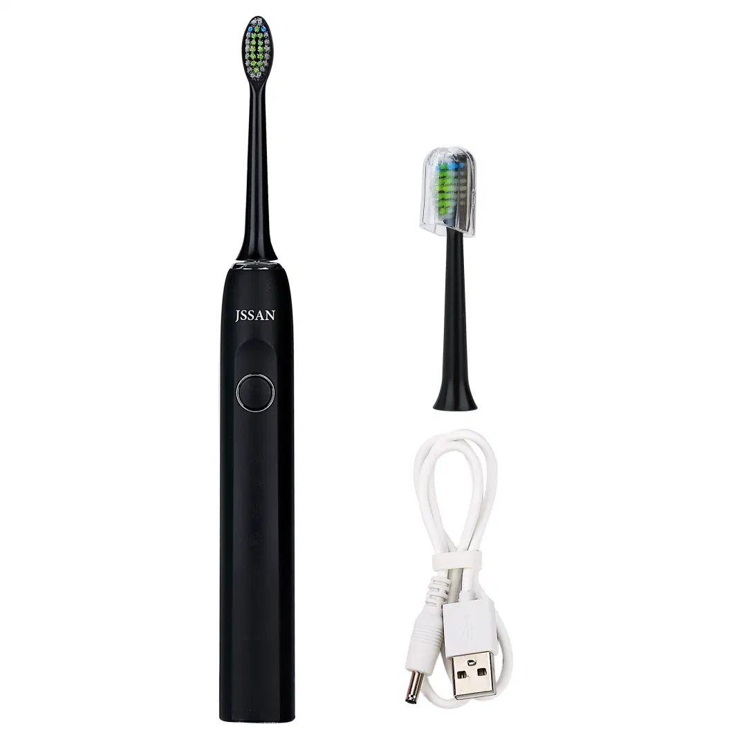 D72 China Supplier High Quality OEM/ODM Ipx7 Waterproof Vibrating Black Sonic Electric Toothbrush with Sonic Motor and DuPont Bristle Head