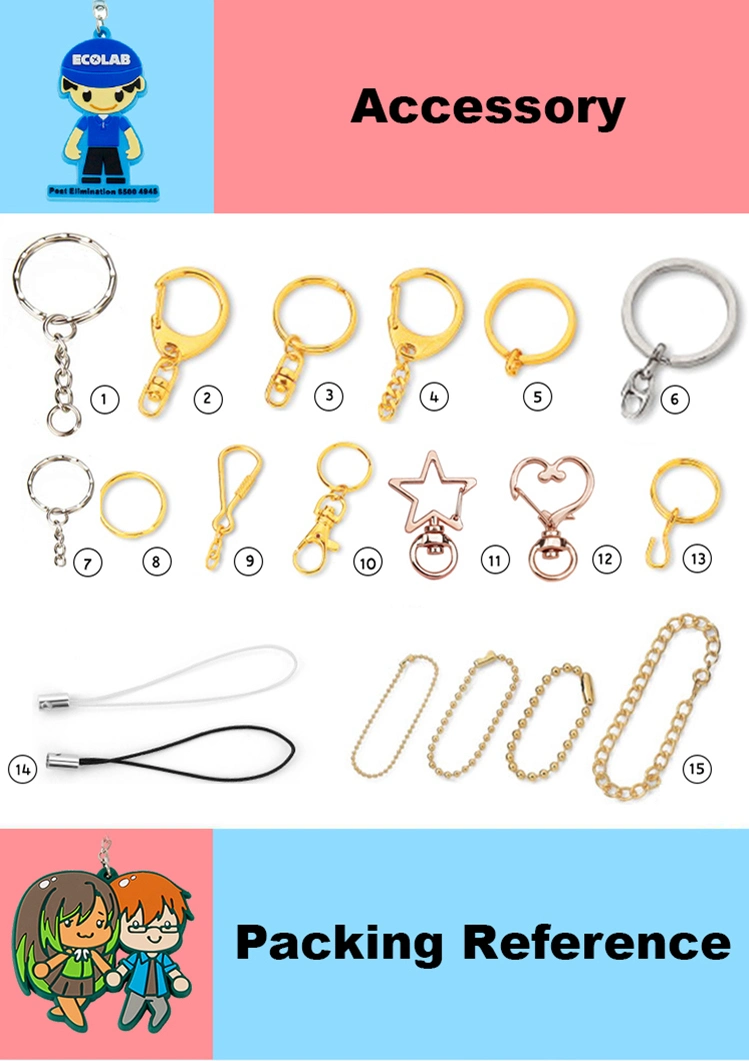 Amazon Hot Sale Custom Plastic Rubber Cartoon New Design Silicone Cute Sanrio Anime Fashion Keychain