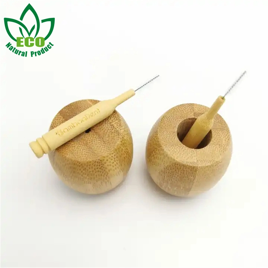 100% Biodegradable Bamboo Interdental Brush Bamboo Floss Picker