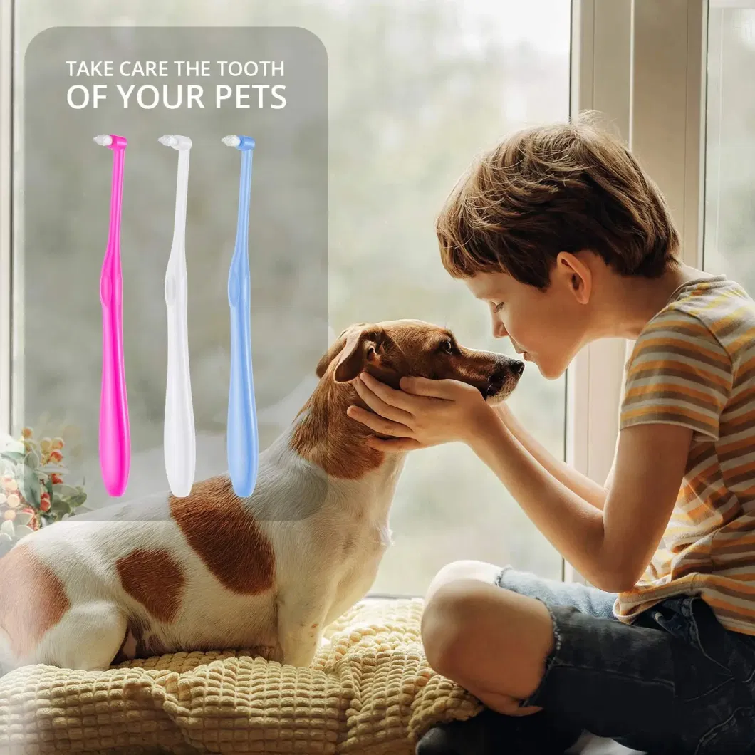Pet Product Tapered Trim Toothbrush Mini Single Head Ended Pet Toothbrush for Small Dog Cat