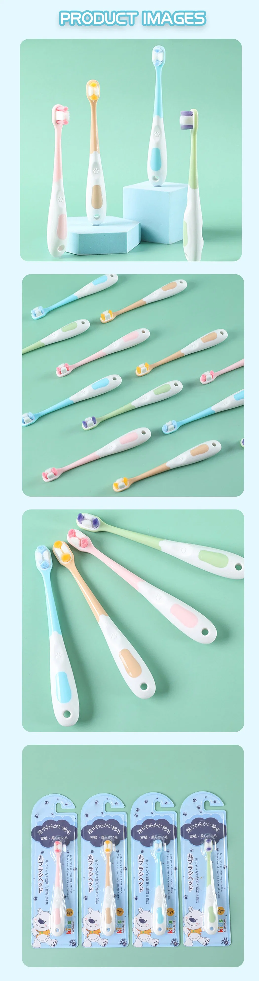 Kids Extra Soft Bristle Children Micro Nano Manual Toothbrush 3-6 Years