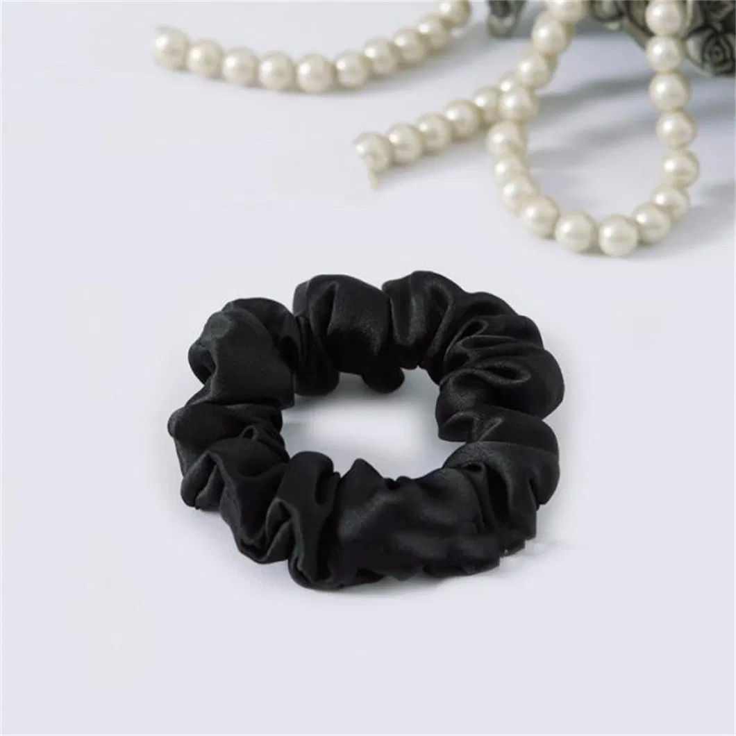 16 M/M Ponytail 2cm Hair Ties Scrunchie 100% Pure Silk Women Fashion Hair Accessories