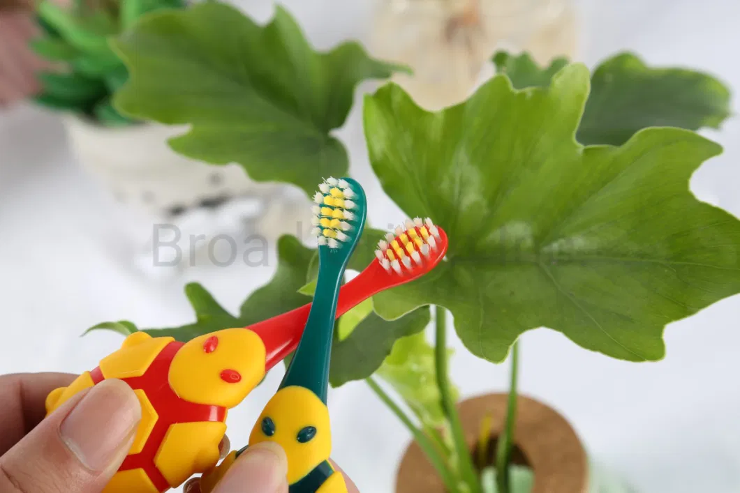 Corn Toothbrush Dental Brushes for Baby Wholesale Kids Toothbrush with Turtle Toy Children Teeth Brush Bulk OEM