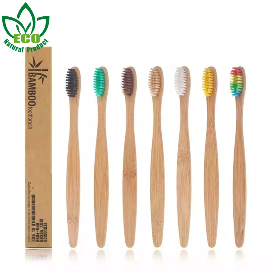 Free Sample 100% Biodegradable Eco Friendly Cepillo De Bambu Natural Organic Adult a Dent Bamboo Toothbrush