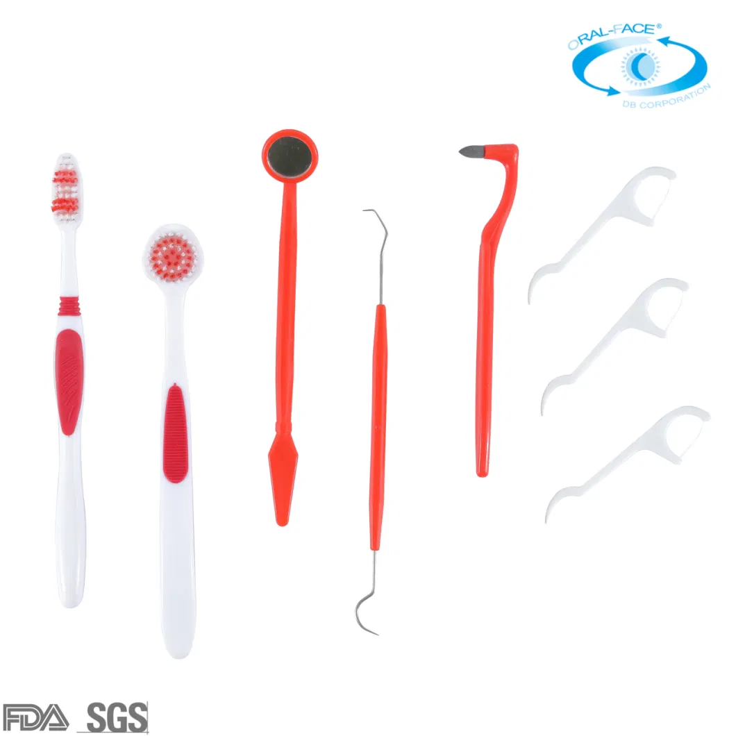 Wholesale Custom Logo Dental Floss, Toothbrush, Tongue Scraper Set.