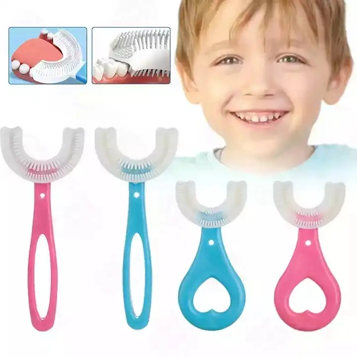 360 Soft Silicone High Quality U Shape Portable Baby Toothbrush