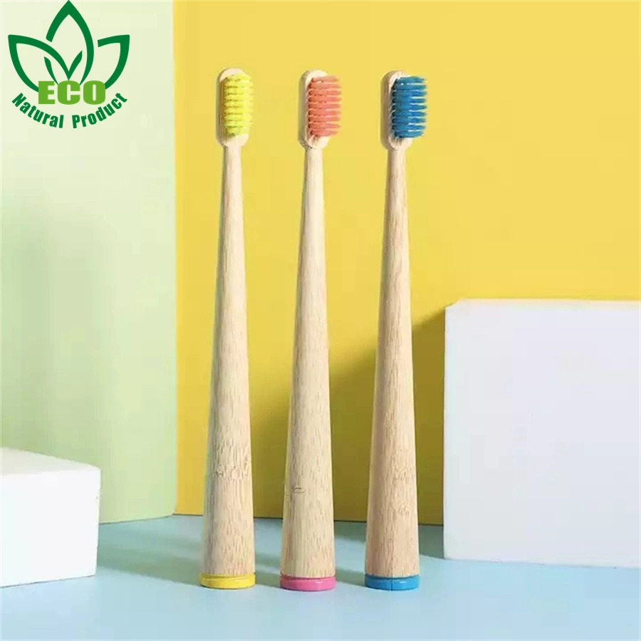 New Design Tooth Brush Cone Shape Vegan Soft Bristle Bamboo Toothbrush Cepillo Dientes Natural Bamboo Fibre Toothbrush