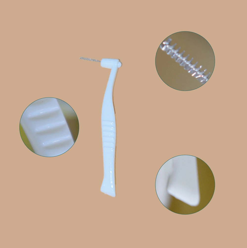 Interdental Brush Dental Floss Pick Nylon for Teeth Cleaning Stainless Steel