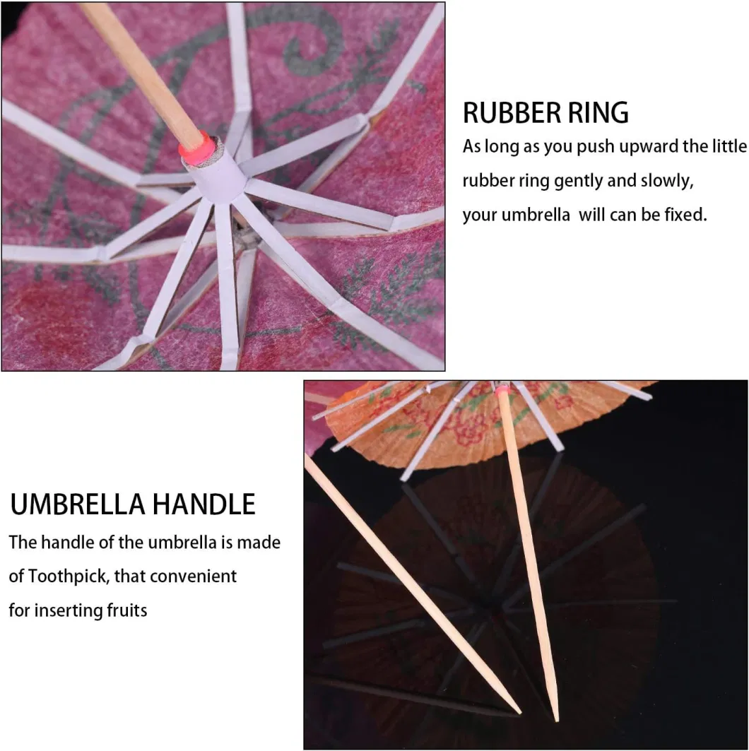 Cocktail Umbrella Bamboo Toothpicks Cupcake Toppers Cocktail Picks Party Supplies Decorative Cocktail Toothpicks