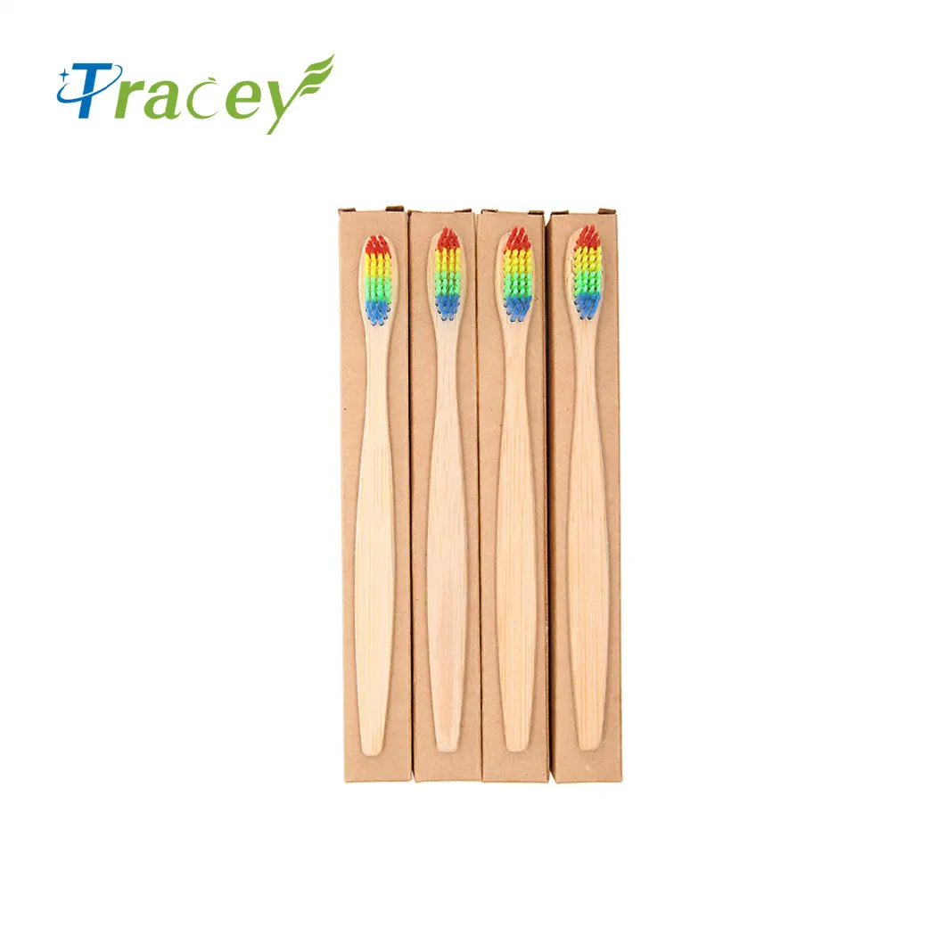 Eco-Friendly Bamboo Toothbrush Biodegradable Bristles Organic Natural Charcoal Infused Bamboo