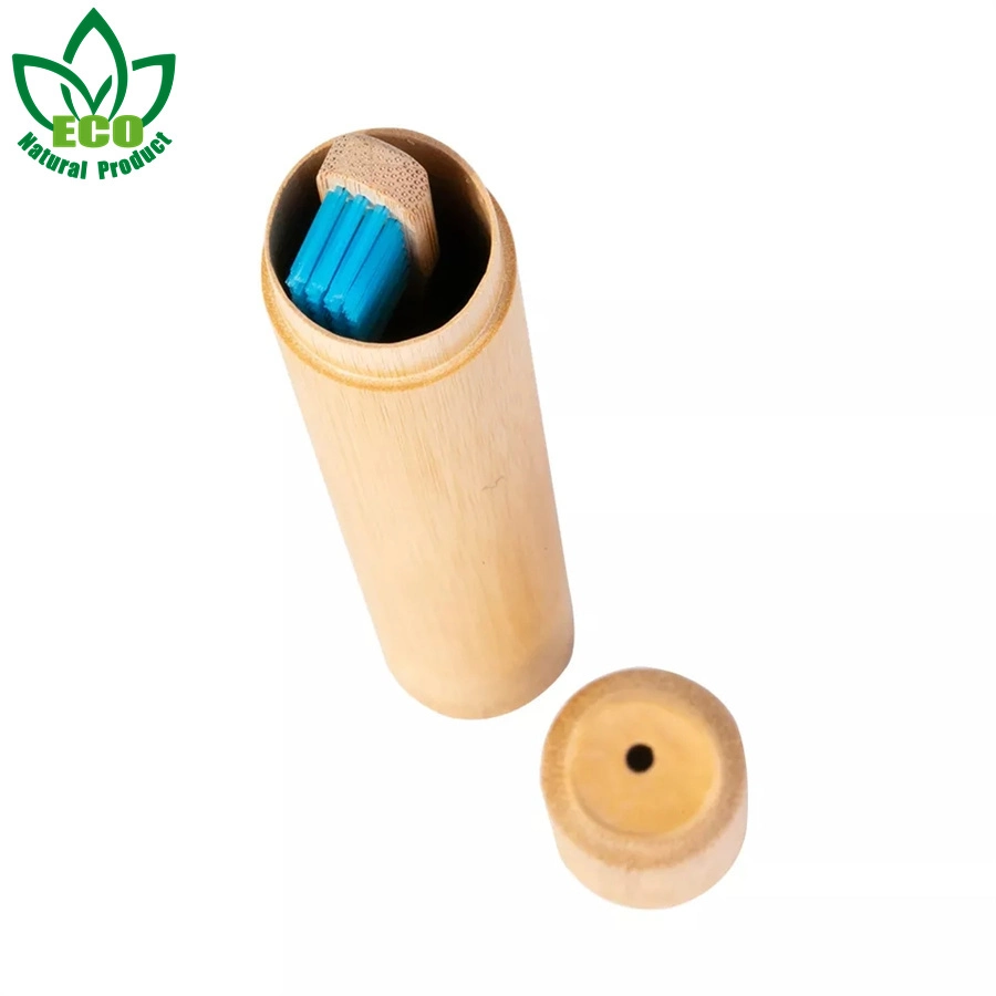 Biodegradable Wooden Bamboo Toothbrush Soft Bristles with Travel Toothbrush Case Charcoal Dental Floss Kids and Adult Toothbrush