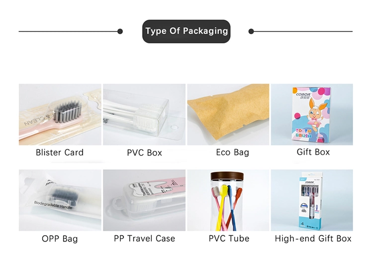 Custom Logo Premium Adult Reusable Nano and Medium Spiral Bristles Plastic Manual Toothbrush 2 in 1