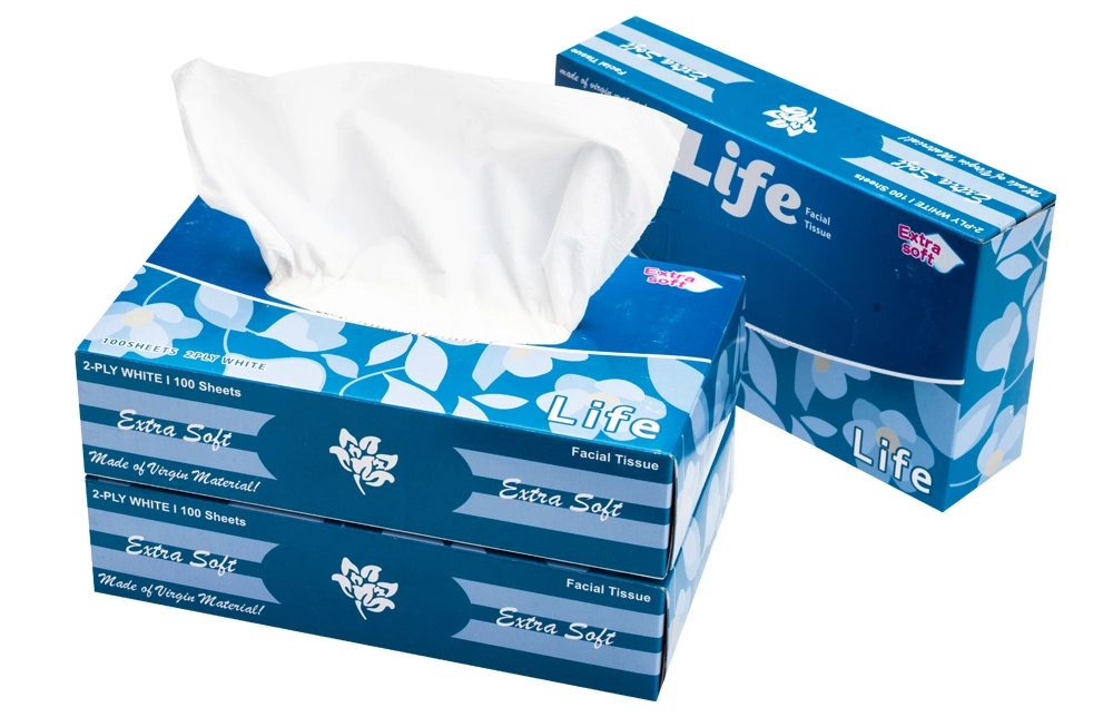 2ply 3ply Soft Promotional Rectangle Cube Box Facial Tissue