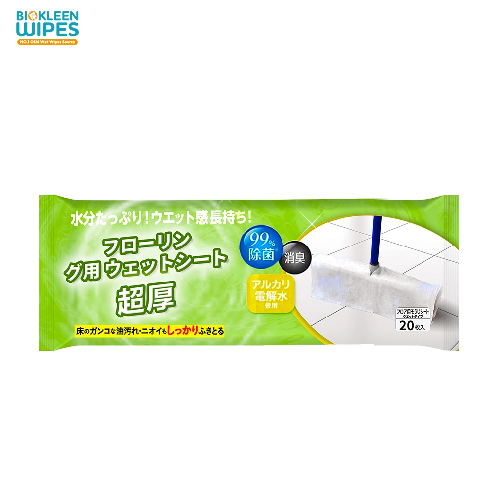 Biokleen Private Label Custom Extra Big 10CT pH Balanced Household Floor Wet Mop Wet Floor Wipes