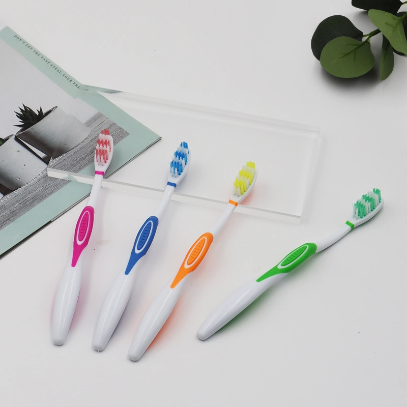 Wholesale Wave Type Soft Bristles Dental Care Handle Adult Toothbrush