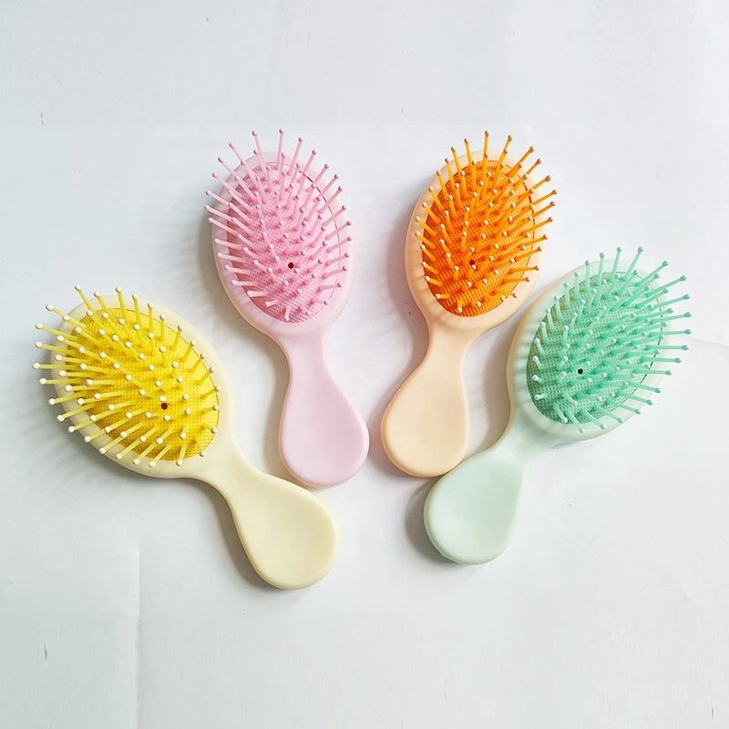 Custom Logo Mate Hair Comb Styling Soft Tooth Plastic Handle Hair Comb Airbag Massage Head Hair Brush