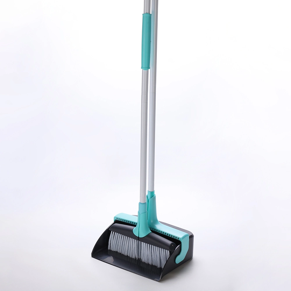 Household Cleaning Folding Dual Comb Teeth Upright Stand up Broom Dustpan Set Plastic and Dustpan Brush Set of Cleaning Tool on Hot Selling of Long Handle Broom