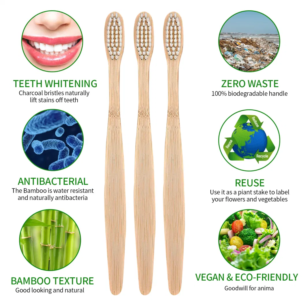 Ultra Soft Bristles Bamboo Toothbrush with Low Price with FDA