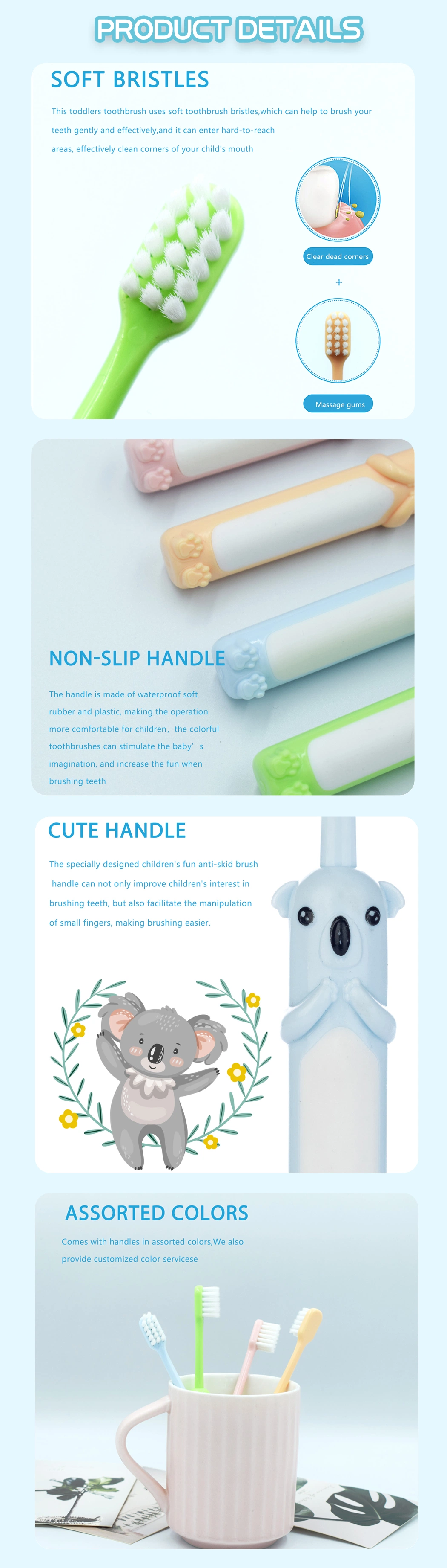 Manufacturer Cute Kids Tooth Brush Soft Bristle Children Toothbrush