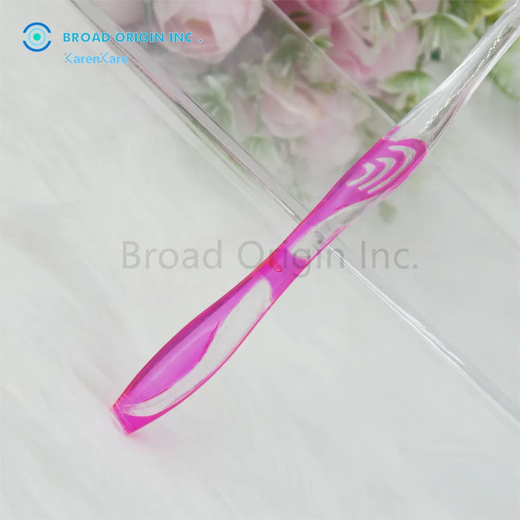 Home Use Special Adult Toothbrush Transparent Handle Luxury Tooth Brush Customized