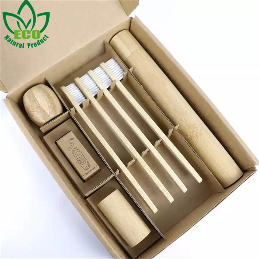 Oral Care Zero Waste Vegan Teeth Brush Bamboo Toothbrush Holder and Dental Floss