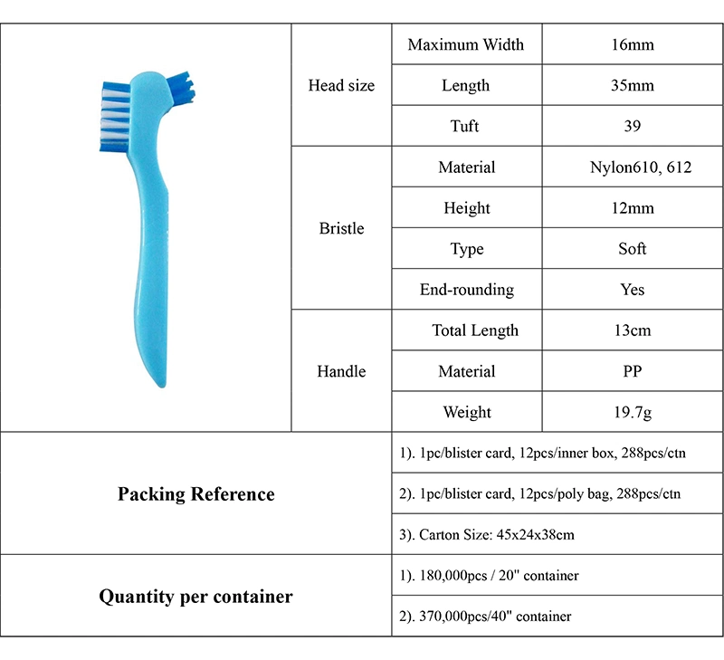 2020 OEM Toothbrush Denture Cleaning Soft Bristles Toothbrush