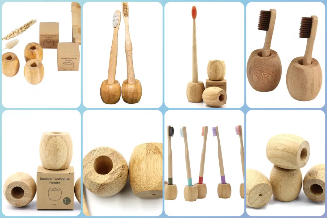 100% Natural Bamboo Toothbrush Biodegradable Bamboo Biodegradable Soft Wooden Brush Bristles Customized Color and Size