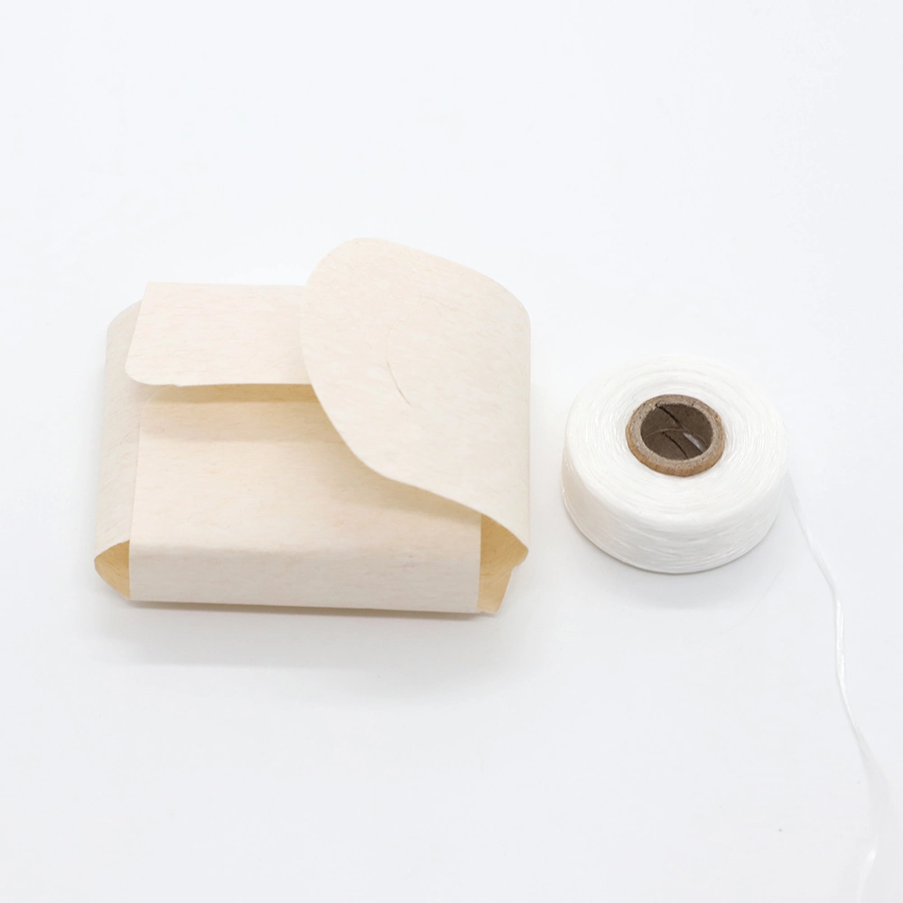Eco Friendly Biodegradable Natural Silk Dental Floss Refillable 50m Floss