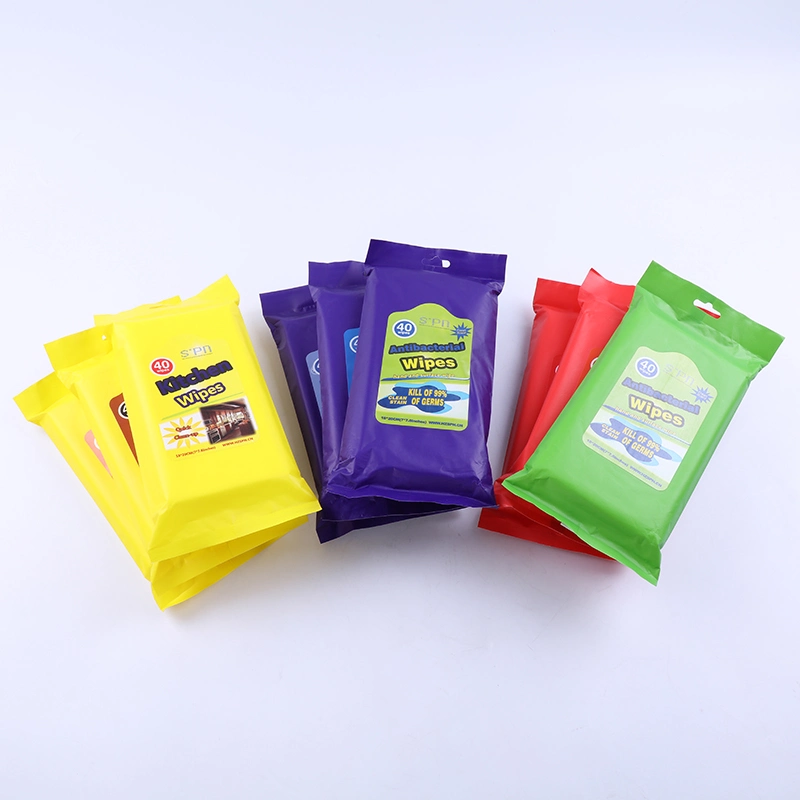 Flushable Nonwovens Customized Disinfectant Sanitizer Hand Tissue Alcohol Wet Towel or Alcohol-Free Toilet Wet Tissue Antibacterial Disinfection Wet Soft Wipes