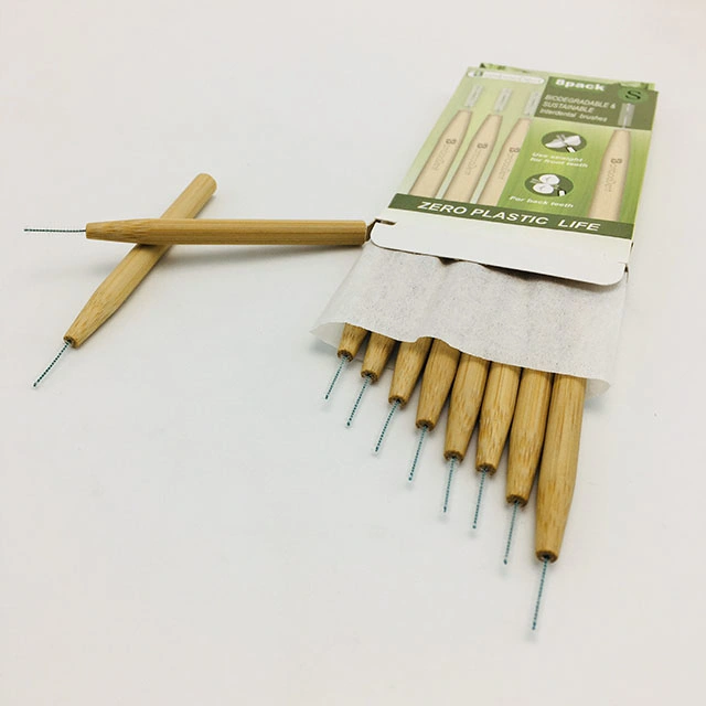 Organic Bamboo Interdental Brush Biodegradable Interspace Brush