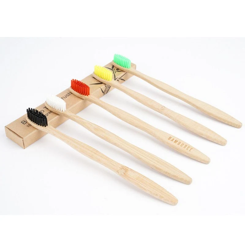 China Supplier 100% Organic Eco Bamboo Toothbrush Pack of 4