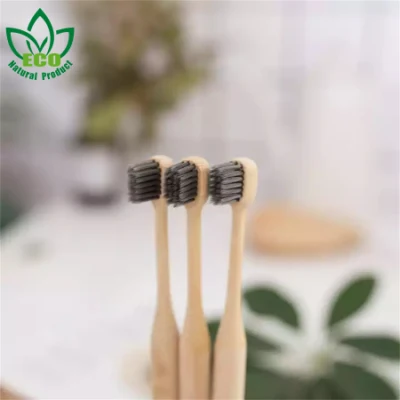 Mayorista Orgánico biodegradable Eco amigable BPA libre de cabezal pequeño Cepillo de dientes de bambú de madera