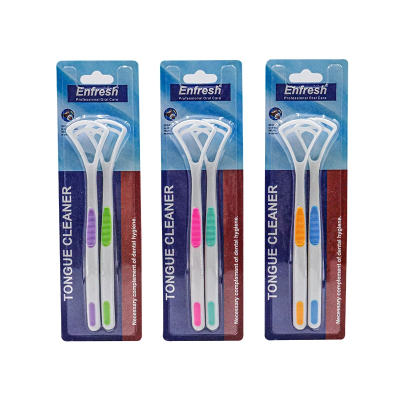 Wholesale Plastics Tongue Scraper Brush Tongue Cleaner for Oral Hygiene