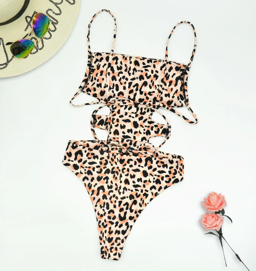 Summer Beachwear Swimsuit Women Letter Print Swimwear Sexy Bikini