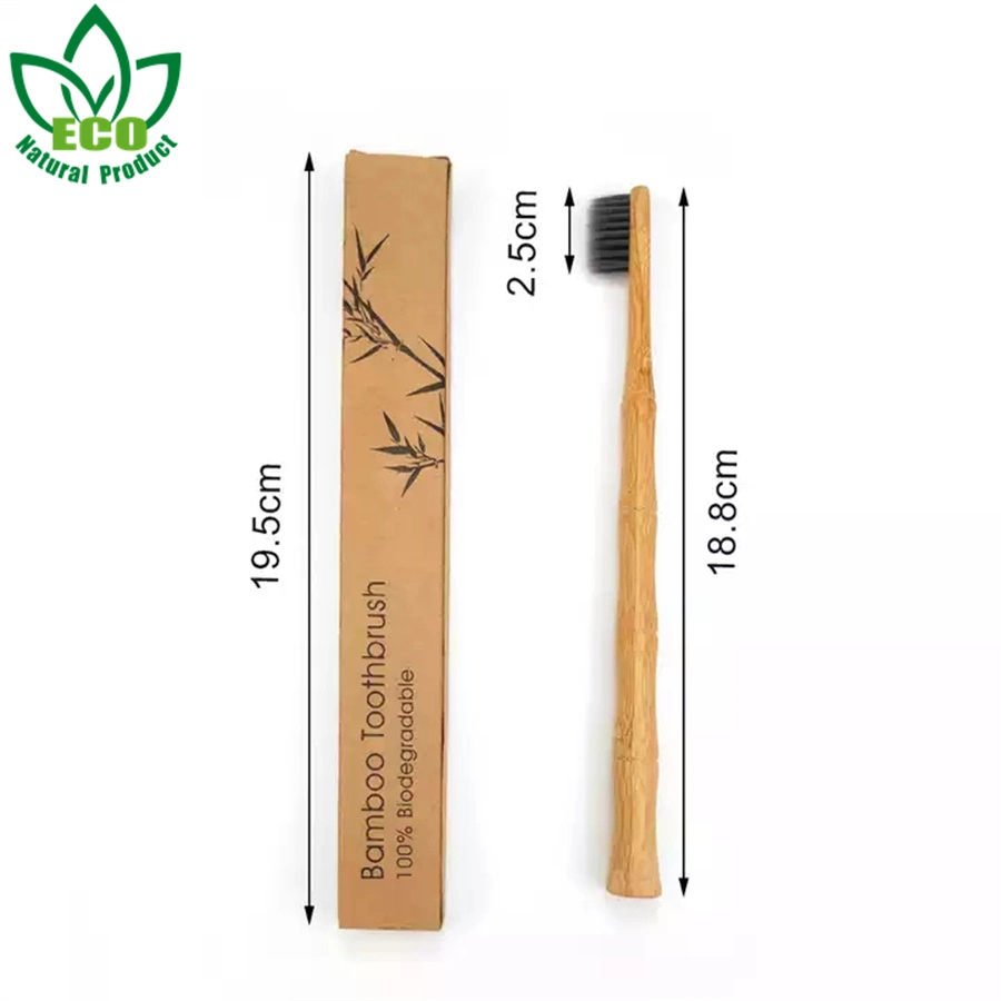 Wholesale Kits Private Label Extra Soft Bristles 100% Biodegradable Adult Ecological Reusable Charcoal Bamboo Toothbrush