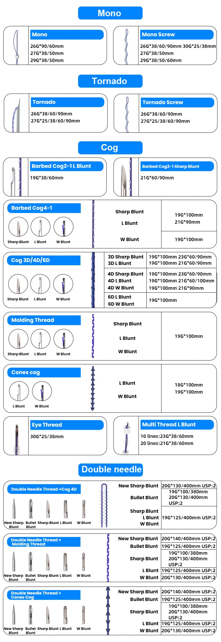 Mint Mono Screw Pdo Threads for Neck Face Under Eyes Lift Treatment Cost Near Me