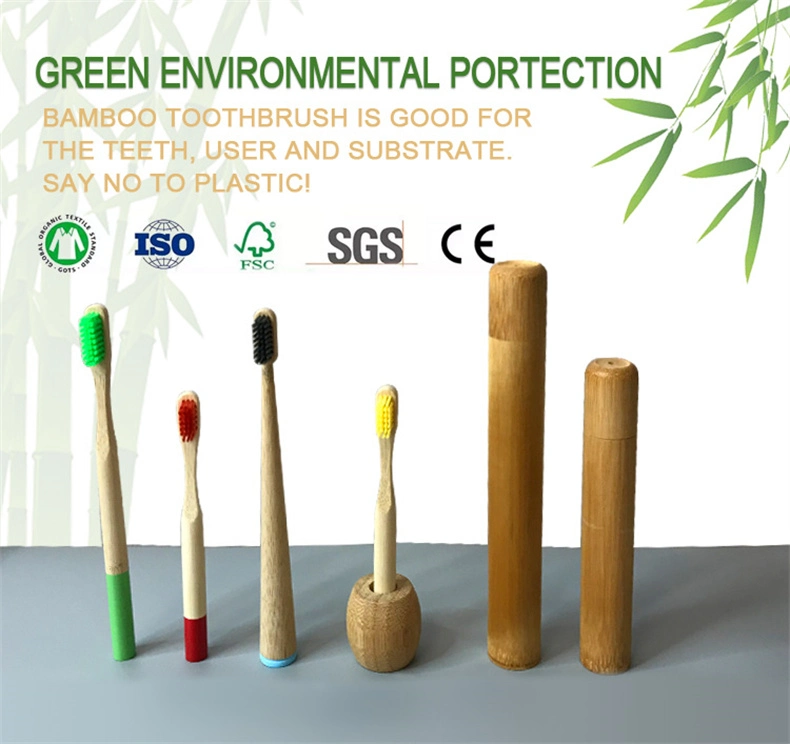 Wholesale 100% Natural Biodegradable Eco Friendly Wooden Soft Bamboo Toothbrush