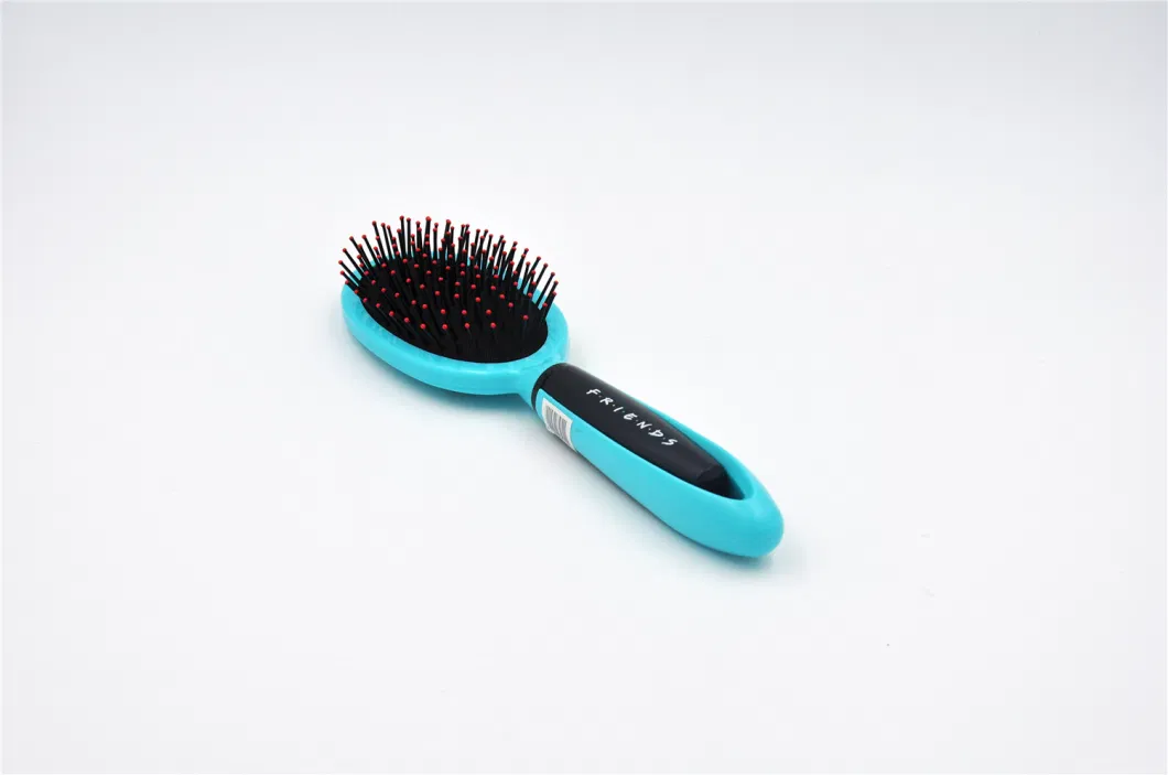 Salon Paddle Air Cushion Hair Brush with UV Printing Package in Cdu