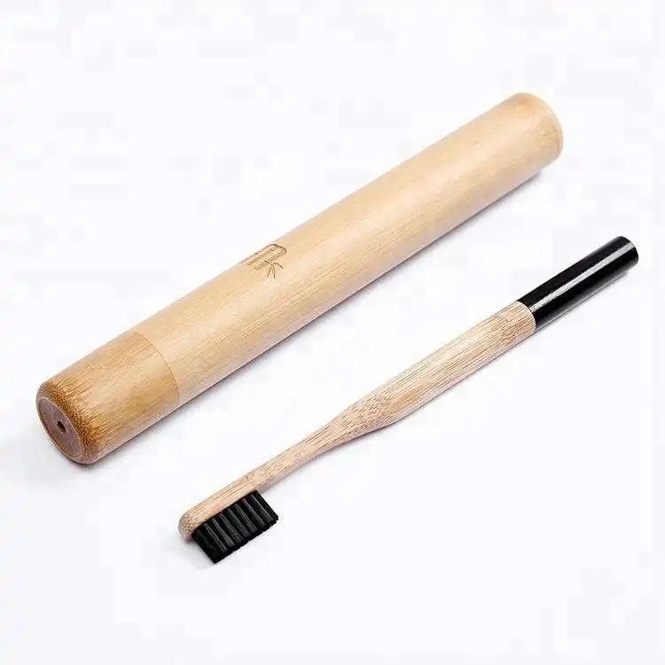 Professional Made Eco-Friendly 100% Biodegradable Round Shape Bamboo Tooth Brush Case