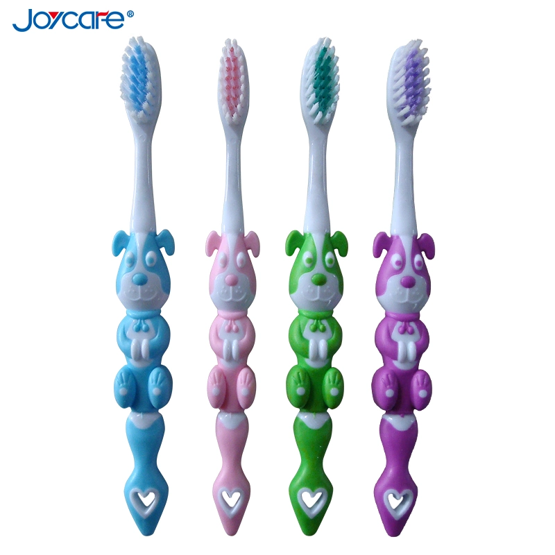 Wholesale Kids Child Tooth Brush Soft Bristles Dog Handle Dental Cleaning Toothbrush Hanging Available