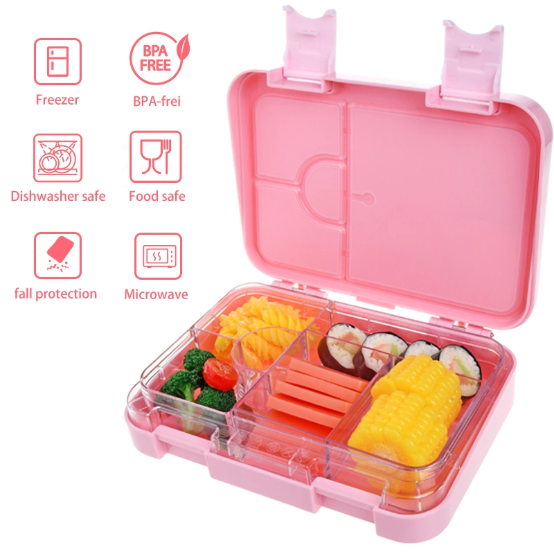 Aohea Leak Proof Compartments Plastic Durable Stable Baby Kid Food