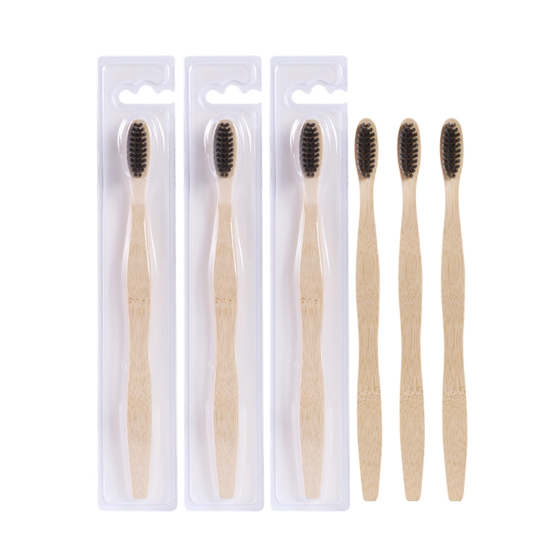 Organic Bamboo Toothbrush with Soft Charcoal Bristles