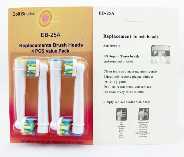 Eb-25A Round Rotating Replacement Head DuPont Bristle Electric Toothbrush Head for Oral