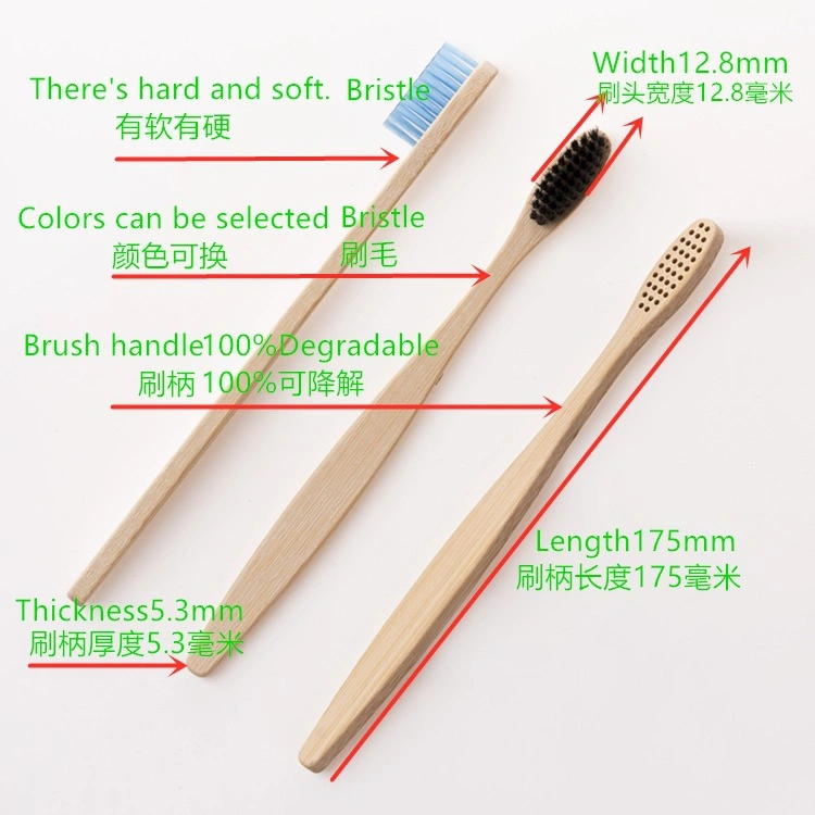 Adult Soft Bristle Charcoal Bamboo Toothbrush